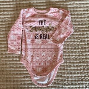 Garanimals Pink Patterned Baby Bodysuit